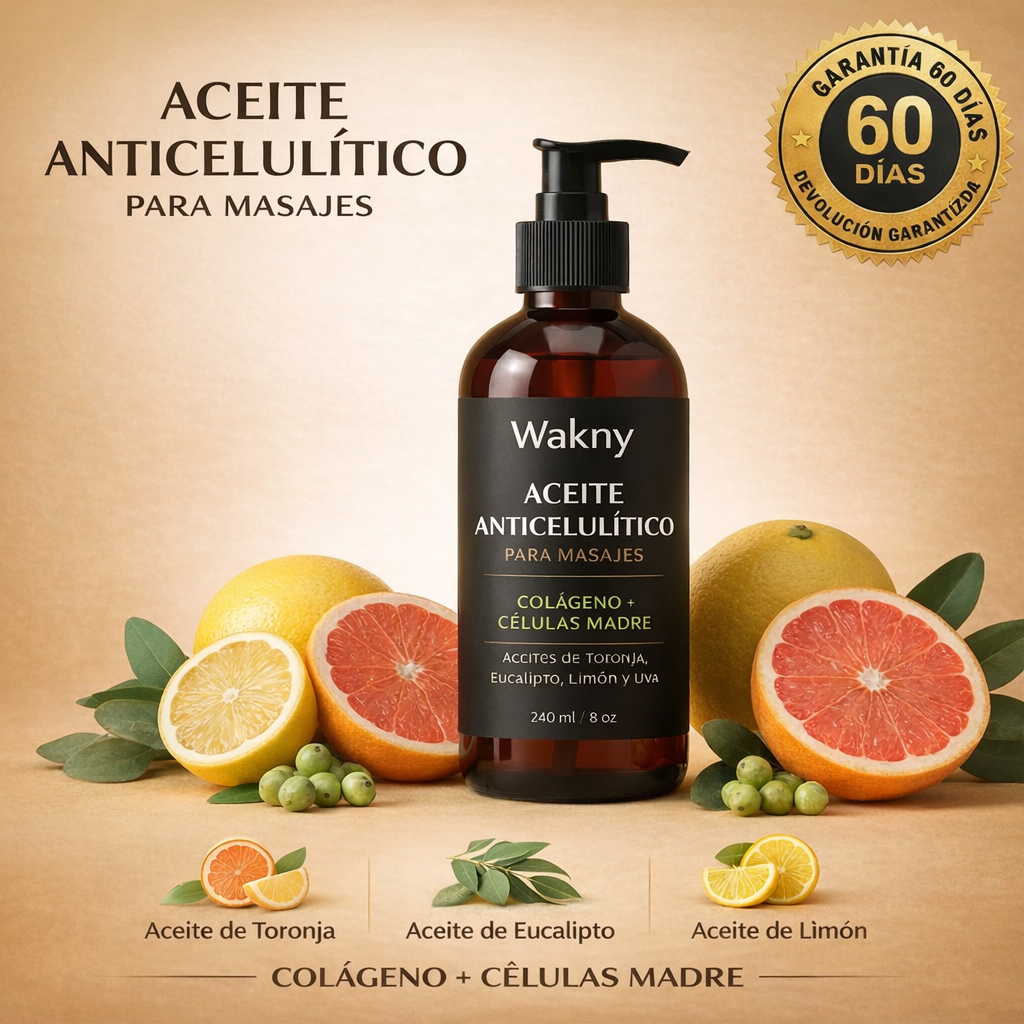 Wakny - Aceite de masaje anticelulítico
