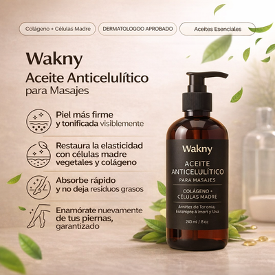 Wakny - Aceite de masaje anticelulítico