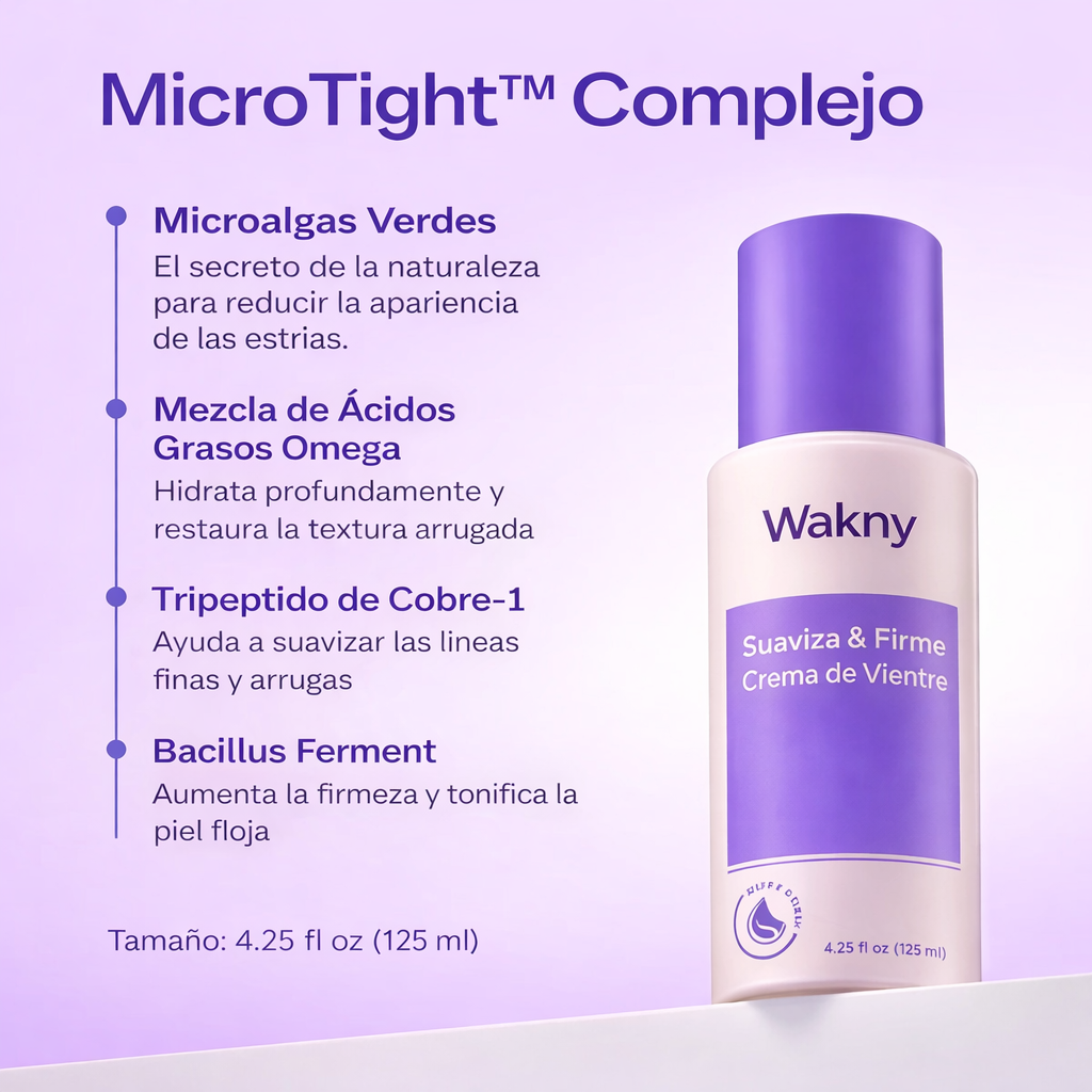 Wakny - Crema para reafirmar y suavizar el vientre